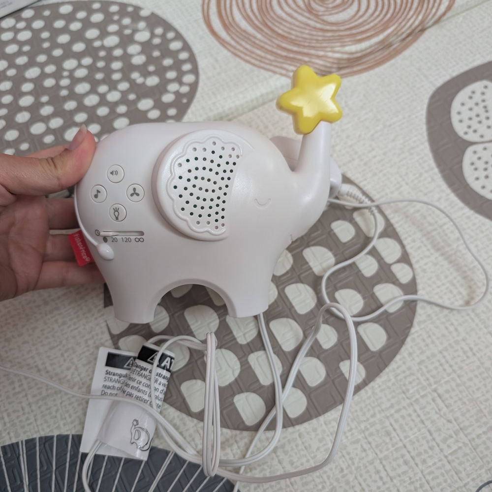 White Elephant Night Light with Yellow Star